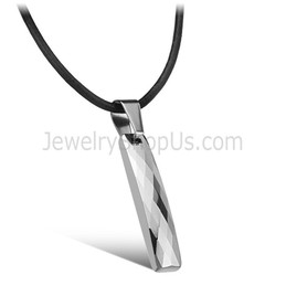 Rectangle Tungsten High Polish Men's Pendant C631