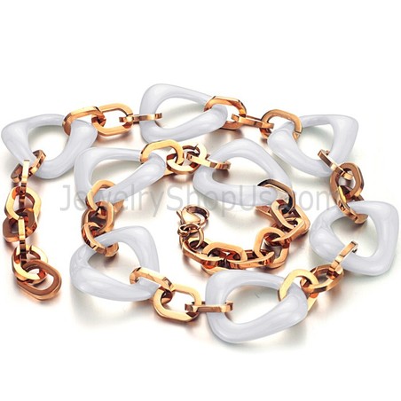 Fashion Ceramic Gold Tianium Necklace C750