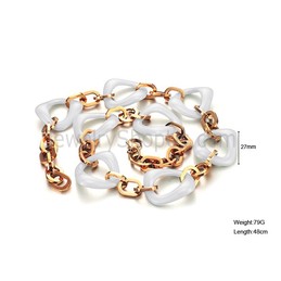 Fashion Ceramic Gold Tianium Necklace C750