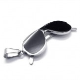 Black Sunglass Model Pure Titanium Necklace Pendant