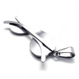 Black Sunglass Model Pure Titanium Necklace Pendant