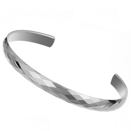 Tungsten Silver High Polish Bangle C897