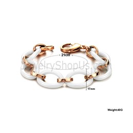 Ceramic and Titanium Rose Gold Bracelet C433