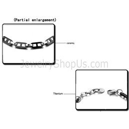 Black Ceramic Figure "8" Titanium Bracelet C432