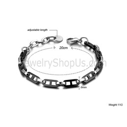 Black Ceramic Figure "8" Titanium Bracelet C432