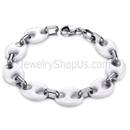 White Ceramic Titanium Bracelet C424