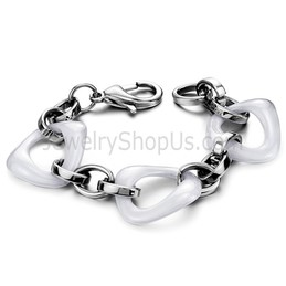 White Ceramic Titanium Bracelet C407
