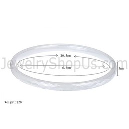Ceramic Intricate Multifaceted Design Bangle (Black, White) C871