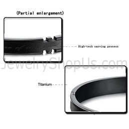 Tatanium Couple Bangles with Rhinestones (Black,Rose Gold) C731