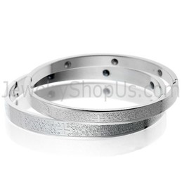 Tatanium Cross Magnetic Energy Health Couple Bangles C716