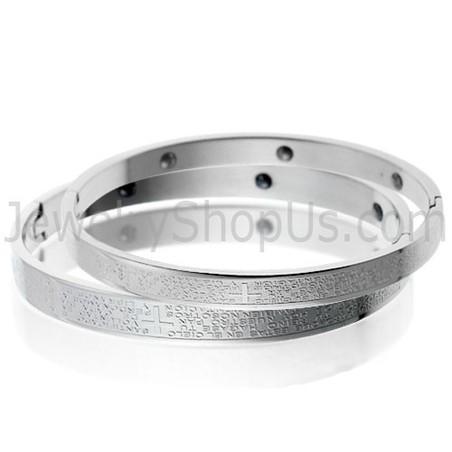 Tatanium Cross Magnetic Energy Health Couple Bangles C716