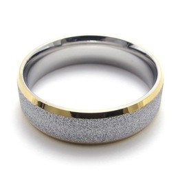 Gold Accent Pearl Titanium Ring 20810
