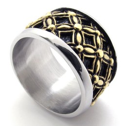 Colored Vintage Titanium Ring 20296