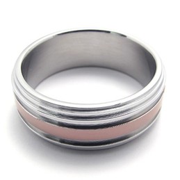 Rose Gold Titanium Ring 20176