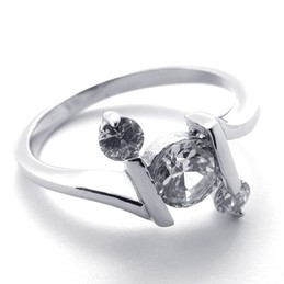 Diamond Titanium Ring for Women 20594