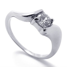 Diamond Women's Titanium Ring 20587