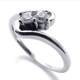 Diamond Women's Titanium Ring 20583