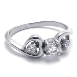 Diamond Titanium Ring for Women 20580