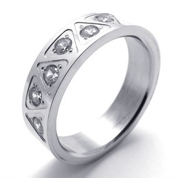Diamond Titanium Ring 20465