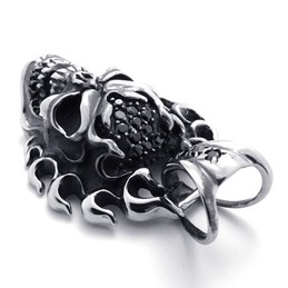 Black Diamond Skull Titanium Pendant 20550