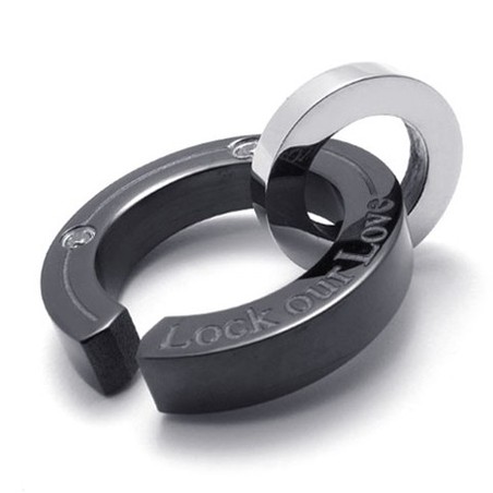 Black Diamond Lovers Titanium Pendant for Women 20251