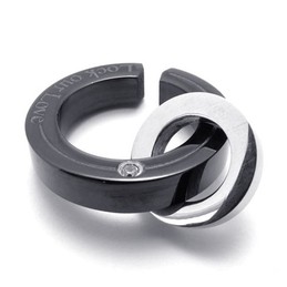 Black Diamond Lovers Titanium Pendant for Women 20251