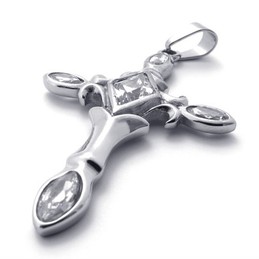 Cross Diamond Titanium Pendant 20543