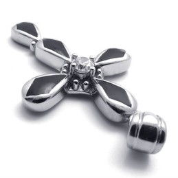 Diamond Titanium Cross Pendant 20461