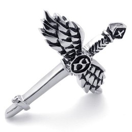 Wings Titanium Cross Pendant 20331