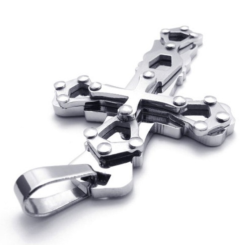 Gold Titanium Cross Pendant 20266