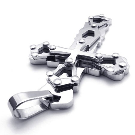 Gold Titanium Cross Pendant 20266