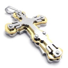 Gold Titanium Cross Pendant 20263