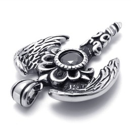Wings Gem Titanium Pendant 20631