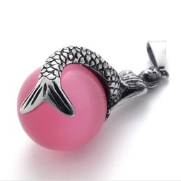 Mermaid Gem Titanium Pendant 20533