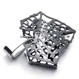 Black Leaf Lovers Titanium Pendant 20292