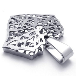 Hollow Leaf Titanium Pendant 20290