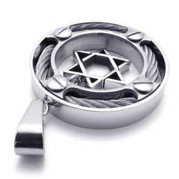 Cable Ring Lovers Titanium Pendant 20253