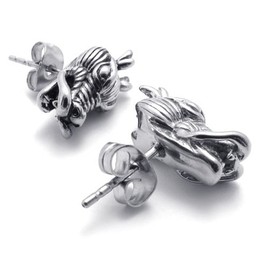 Chinese Dragon Titanium Earrings 20354