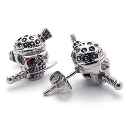 Skull Titanium Earrings 20350