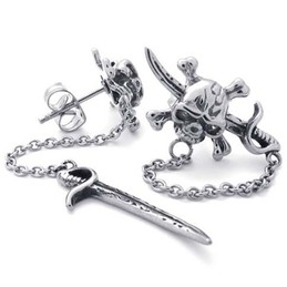 Sword  Titanium Earrings 20348