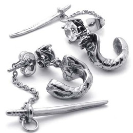 Sword Titanium Earrings 20347