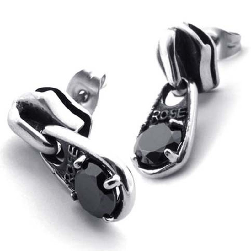 Black Diamond Titanium Earrings 20339