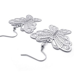 Hollow Butterfly Titanium Earrings 20236