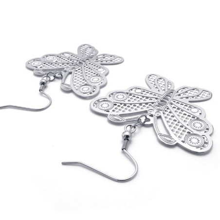 Hollow Butterfly Titanium Earrings 20236