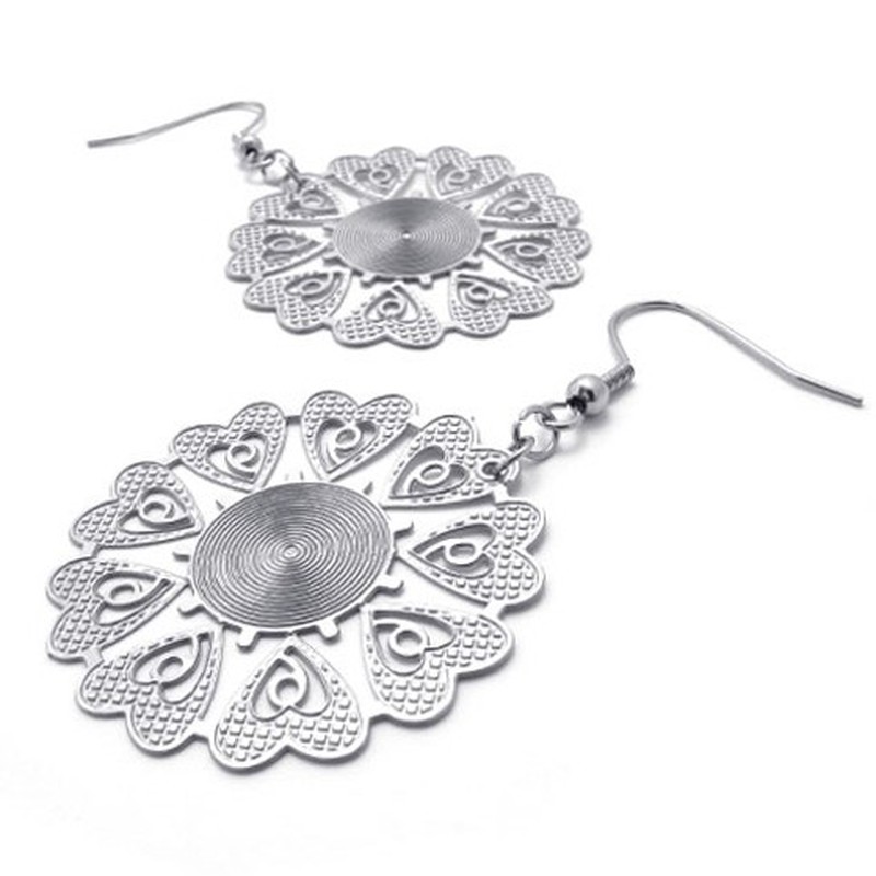 Sweet Flower Titanium Earrings 20234