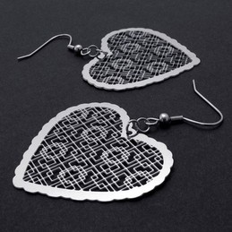 Hollow Heart Titanium Earrings 20233