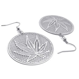 Maple Leaf Titanium Earrings 20230