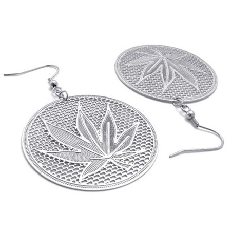 Maple Leaf Titanium Earrings 20230