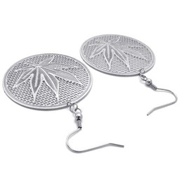 Maple Leaf Titanium Earrings 20230