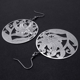 Engraving Titanium Earrings 20229